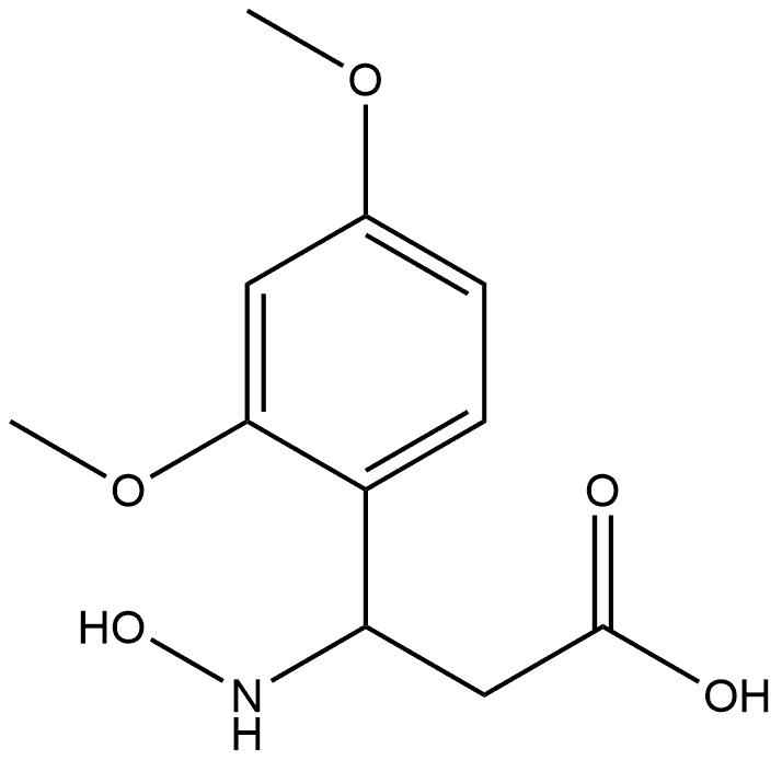 Benzenepropanoic acid, β-(hydroxyamino)-2,4-dimethoxy- Structure