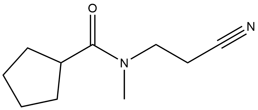 N-(2-Cyanoethyl)-N-methylcyclopentanecarboxamide 结构式