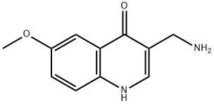 3-(Aminomethyl)-6-methoxyquinolin-4(1H)-one Struktur