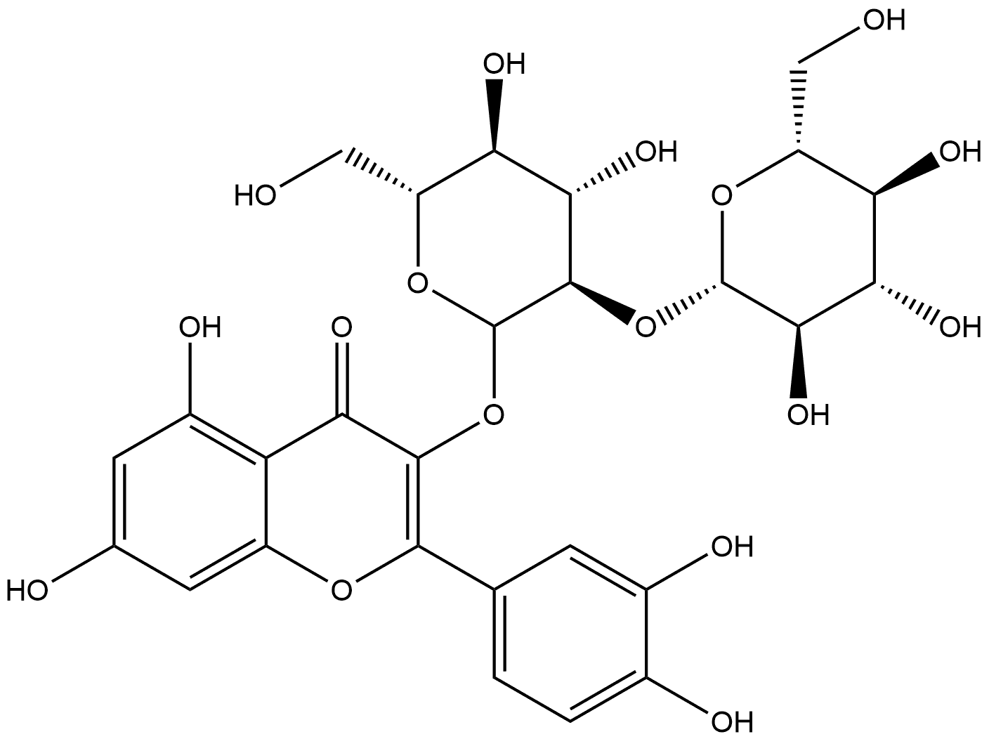 QUERCETIN-3-SOPHOROSIDE Structure