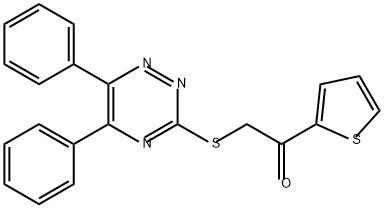 2-[(5,6-diphenyl-1,2,4-triazin-3-yl)sulfanyl]-1-(thiop
hen-2-yl)ethan-1-one Structure