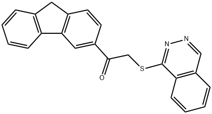 Ethanone, 1-(9H-fluoren-3-yl)-2-(1-phthalazinylthio)- 化学構造式