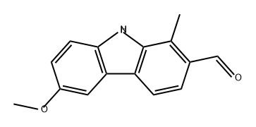 9H-Carbazole-2-carboxaldehyde, 6-methoxy-1-methyl- Structure