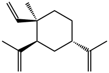 Cyclohexane, 1-ethenyl-1-methyl-2,4-bis(1-methylethenyl)-, (1R,2S,4S)-,722458-68-6,结构式
