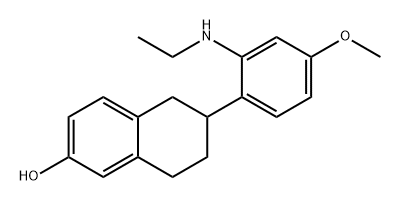 2-Naphthalenol, 6-[2-(ethylamino)-4-methoxyphenyl]-5,6,7,8-tetrahydro- 化学構造式