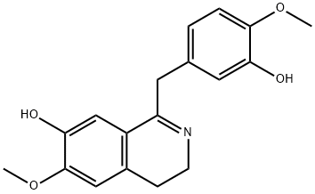 7-Isoquinolinol, 3,4-dihydro-1-[(3-hydroxy-4-methoxyphenyl)methyl]-6-methoxy- Structure