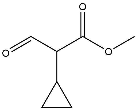 Cyclopropaneacetic acid, α-formyl-, methyl ester 结构式