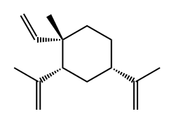 Cyclohexane, 1-ethenyl-1-methyl-2,4-bis(1-methylethenyl)-, (1S,2R,4S)-,723296-74-0,结构式