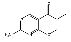 5-Pyrimidinecarboxylic acid, 2-amino-4-methoxy-, methyl ester Struktur