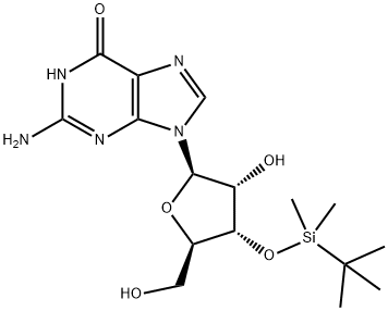 Guanosine, 3'-O-[(1,1-dimethylethyl)dimethylsilyl]- (9CI) Struktur
