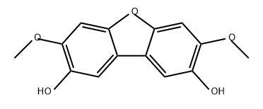 2,8-Dibenzofurandiol, 3,7-dimethoxy- Structure