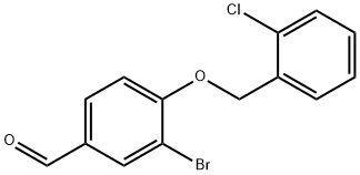 3-溴-4-((2-氯苄基)氧基)苯甲醛, 724746-28-5, 结构式