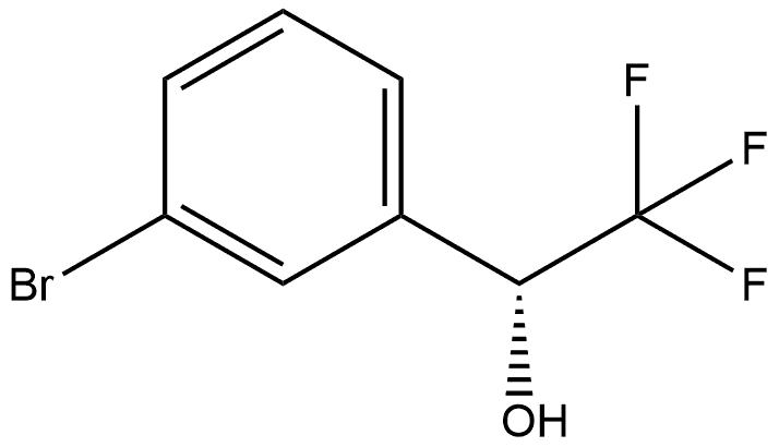 Benzenemethanol, 3-bromo-α-(trifluoromethyl)-, (αR)- Structure