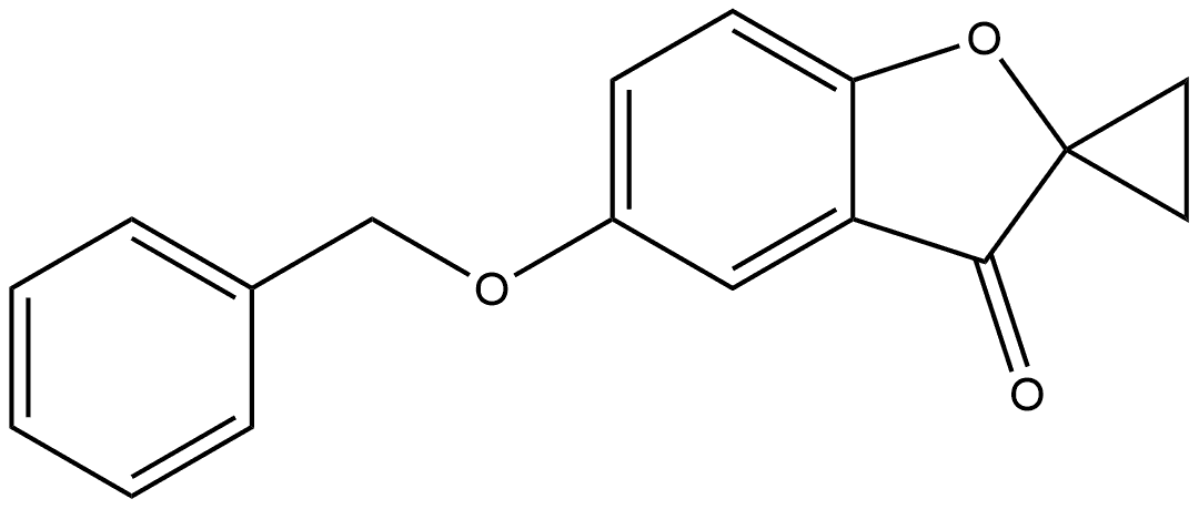 Spiro[benzofuran-2(3H),1'-cyclopropan]-3-one, 5-(phenylmethoxy)- Struktur