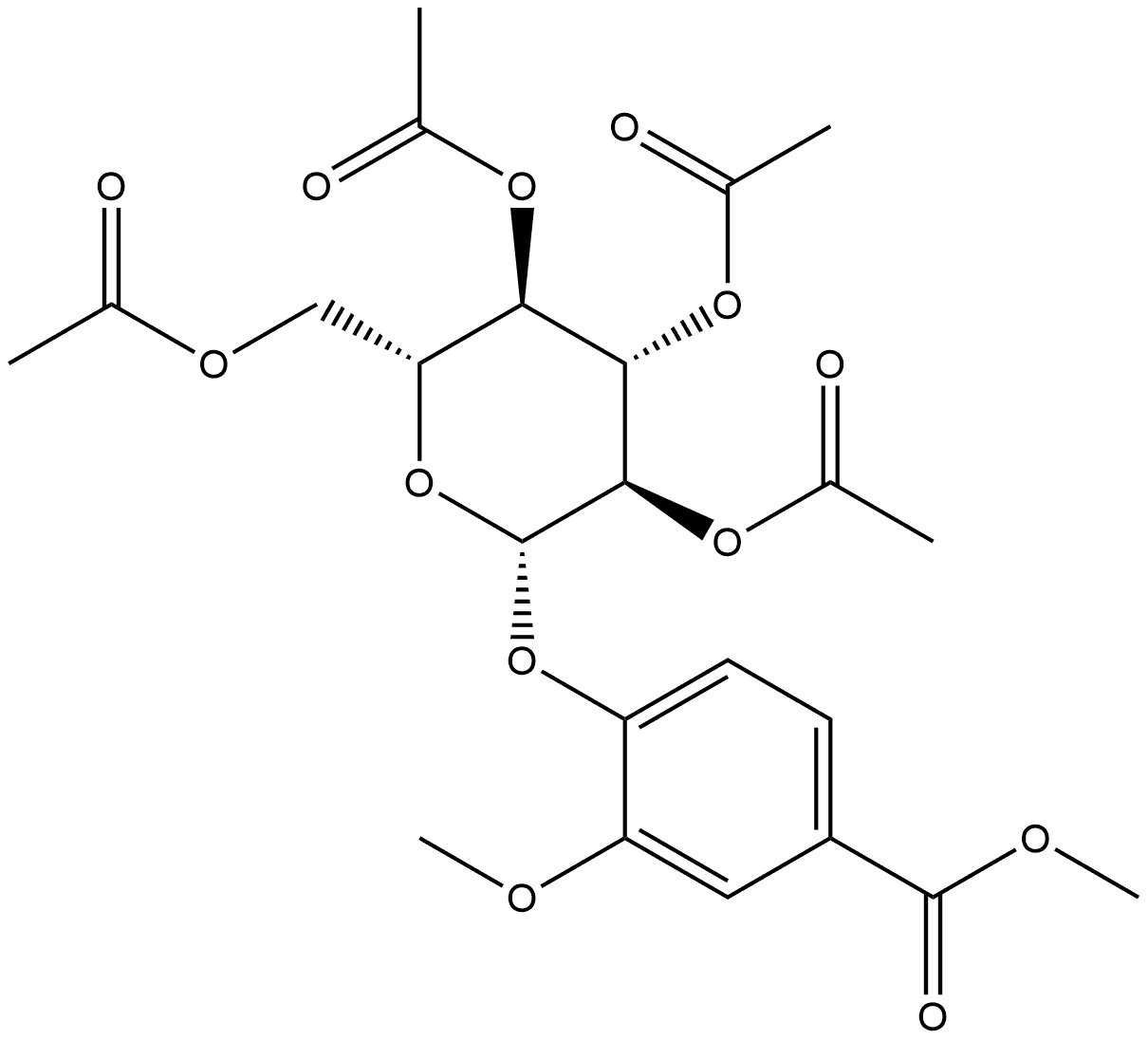 Benzoic acid, 3-methoxy-4-[(2,3,4,6-tetra-O-acetyl-β-D-glucopyranosyl)oxy]-, methyl ester