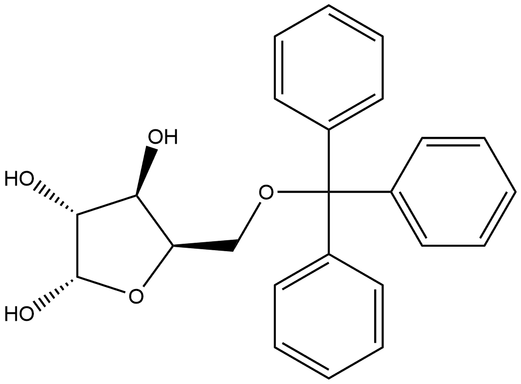 α-D-Xylofuranose, 5-O-(triphenylmethyl)- 结构式