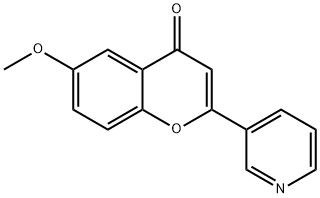 6-Methoxy-2-(pyridin-3-yl)-4H-chromen-4-one Struktur