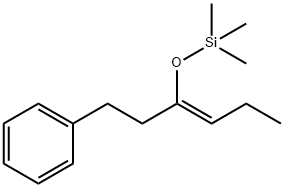 Benzene, [(3Z)-3-[(trimethylsilyl)oxy]-3-hexen-1-yl]- Structure