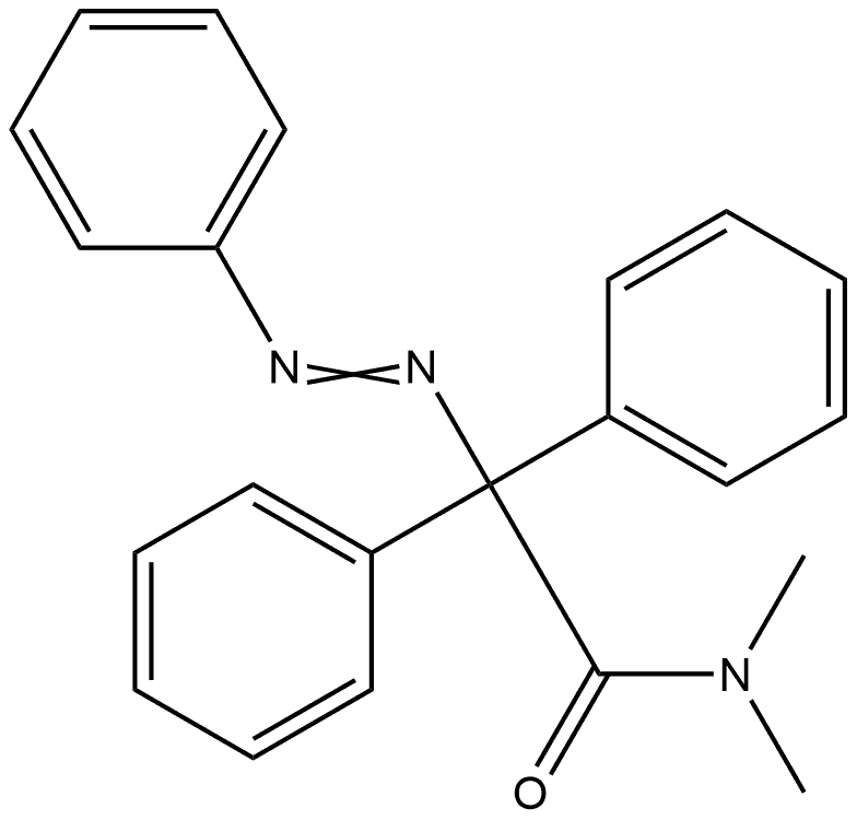Benzeneacetamide, N,N-dimethyl-α-phenyl-α-(2-phenyldiazenyl)- Struktur