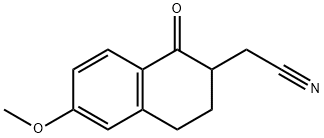 2-Naphthaleneacetonitrile, 1,2,3,4-tetrahydro-6-methoxy-1-oxo- Struktur