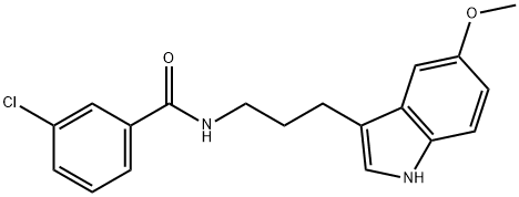 Benzamide, 3-chloro-N-[3-(5-methoxy-1H-indol-3-yl)propyl]- Structure