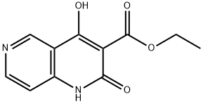 1,6-Naphthyridine-3-carboxylic acid, 1,2-dihydro-4-hydroxy-2-oxo-, ethyl ester Struktur