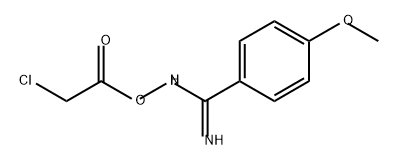 Acetic acid, 2-chloro-, [imino(4-methoxyphenyl)methyl]azanyl ester Struktur