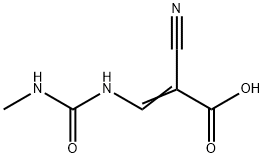 2-Propenoic acid, 2-cyano-3-[[(methylamino)carbonyl]amino]- Structure