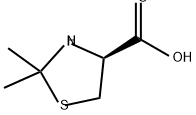 4-Thiazolidinecarboxylic acid, 2,2-dimethyl-, (S)- (9CI) Structure