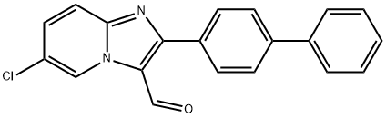 Imidazo[1,2-a]pyridine-3-carboxaldehyde, 2-[1,1'-biphenyl]-4-yl-6-chloro- Struktur