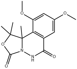 3H-Oxazolo[4,3-a]phthalazine-3,6(5H)-dione, 1,10b-dihydro-8,10-dimethoxy-1,1,10b-trimethyl-,728025-45-4,结构式