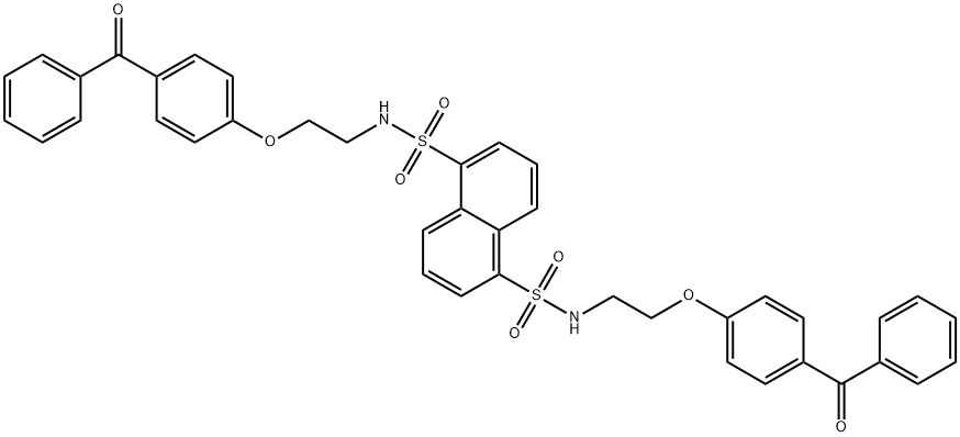 1-N,5-N-bis[2-(4-benzoylphenoxy)ethyl]naphthalene-1,5-disulfonamide Structure