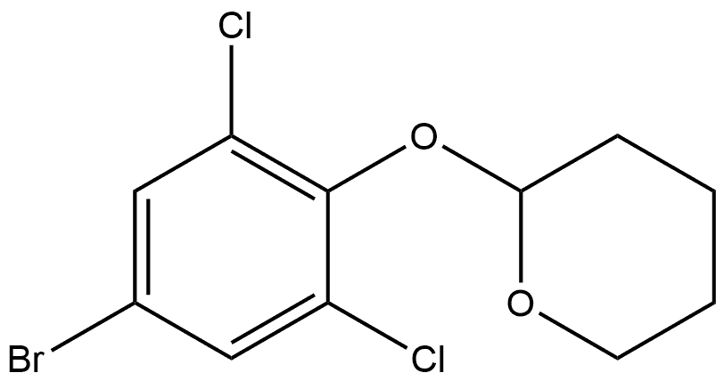 2H-Pyran, 2-(4-bromo-2,6-dichlorophenoxy)tetrahydro- Struktur