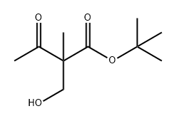 Butanoic acid, 2-(hydroxymethyl)-2-methyl-3-oxo-, 1,1-dimethylethyl ester Structure