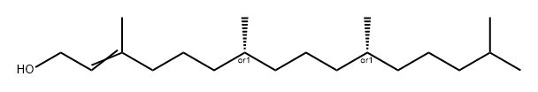 2-Hexadecen-1-ol, 3,7,11,15-tetramethyl-, (7R,11R)-rel- Struktur