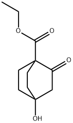 Bicyclo[2.2.2]octane-1-carboxylic acid, 4-hydroxy-2-oxo-, ethyl ester Struktur