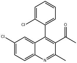 1-(6-Chloro-4-(2-chlorophenyl)-2-methylquinolin-3-yl)ethanone Structure