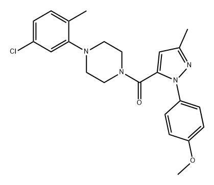 Methanone, [4-(5-chloro-2-methylphenyl)-1-piperazinyl][1-(4-methoxyphenyl)-3-methyl-1H-pyrazol-5-yl]-,729605-72-5,结构式