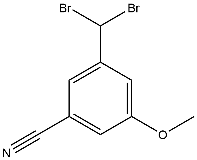 3-(Dibromomethyl)-5-methoxybenzonitrile Structure