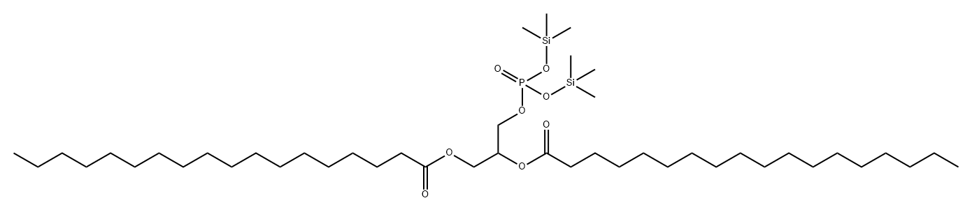 Octadecanoic acid, 1-[[[bis[(trimethylsilyl)oxy]phosphinyl]oxy]methyl]-1,2-ethanediyl ester (9CI) Structure