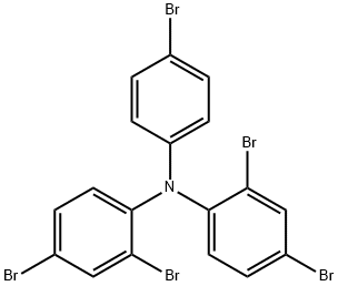 2,4-二溴-N-(4-溴苯基)-N-(2,4-二溴苯基)苯胺 结构式