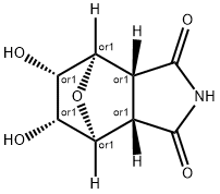 4,7-Epoxy-1H-isoindole-1,3(2H)-dione, hexahydro-5,6-dihydroxy-, (3aR,4R,5S,6R,7S,7aS)-rel- 化学構造式