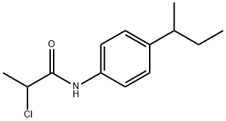 Propanamide, 2-chloro-N-[4-(1-methylpropyl)phenyl]- 结构式