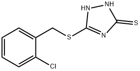 5-{[(2-Chlorophenyl)methyl]sulfanyl}-4H-1,2,4-triazole-3-thiol Struktur