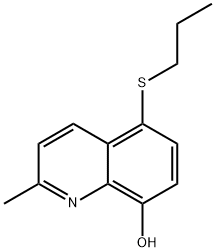 8-Quinolinol, 2-methyl-5-(propylthio)- Structure