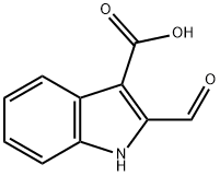 1H-Indole-3-carboxylic acid, 2-formyl- Struktur