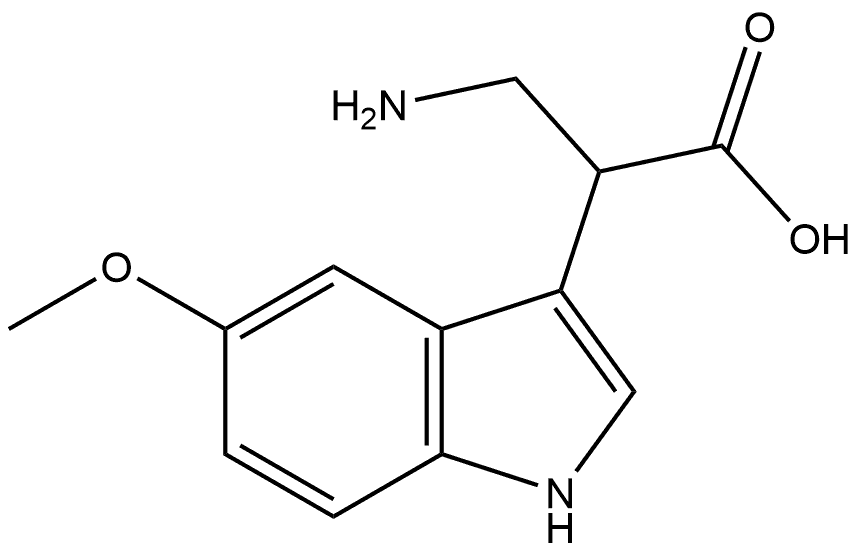 1H-Indole-3-acetic acid, α-(aminomethyl)-5-methoxy- Struktur