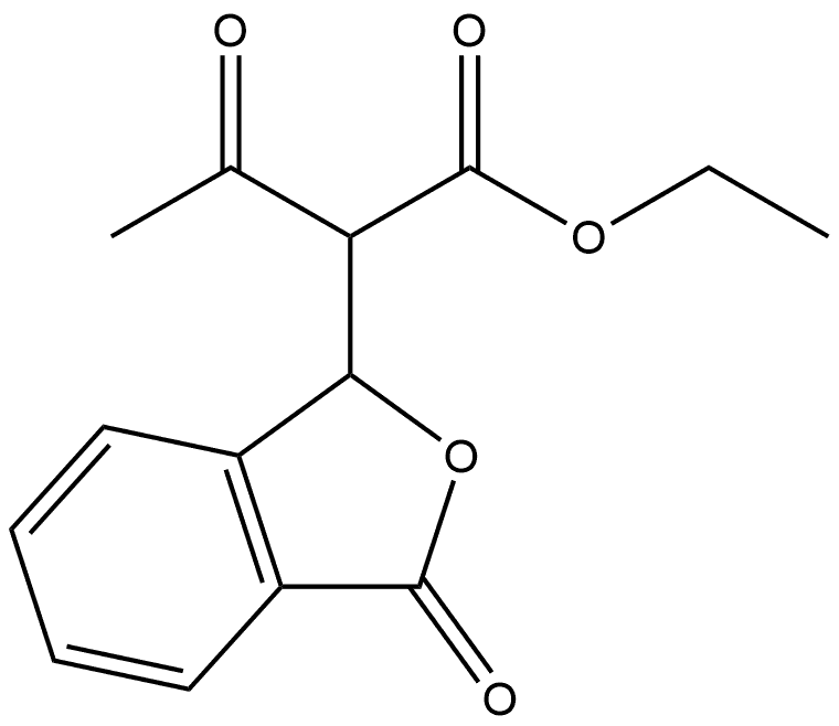 1-Isobenzofuranacetic acid, α-acetyl-1,3-dihydro-3-oxo-, ethyl ester Structure