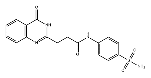 2-Quinazolinepropanamide, N-[4-(aminosulfonyl)phenyl]-3,4-dihydro-4-oxo-|3-(4-氧代-3,4-二氢喹唑啉-2-基)-N-(4-氨磺酰基苯基)丙酰胺