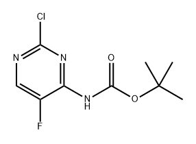 (2-氯-5-氟嘧啶-4-基)氨基甲酸叔丁酯,731817-75-7,结构式